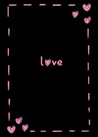 many hearts (black&pink)