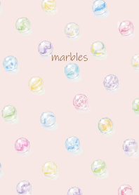 marbles red & beige