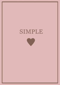 SIMPLE HEART =pinkbeige brown=