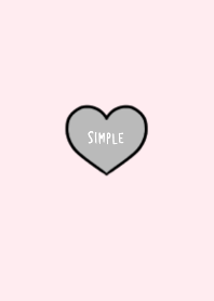 simple pink and gray heart