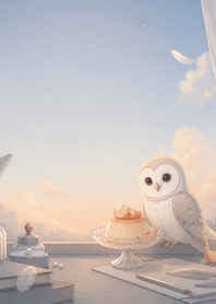 Pearl Owl Peach Pudding Desk