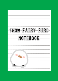 SNOW FAIRY BIRD NOTEBOOK-GREENj