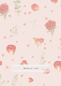 Simple botanical rose くすみピンク
