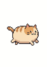 まんまるドット絵ねこ｜シンプルホワイト#6