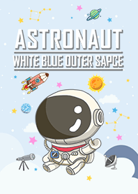misty cat-Astronaut White blue