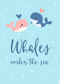 Whales under the sea