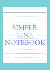 SIMPLE BLUE LINE NOTEBOOK-MINT GREEN