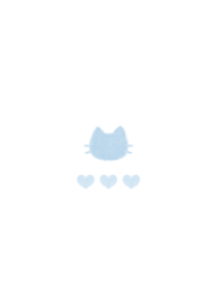 ねこハート(ホワイト×ブルー)