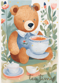 Little Bear Tea Time (pink)