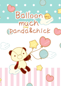 Balloon, much, panda and chick