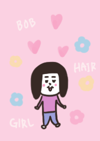 Funny bob hair girl 2