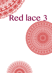 Flowers and lace ribbon-Red 3-