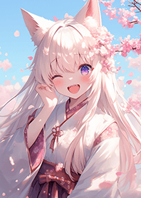 슈퍼 귀여운 벚꽃 여우 ❤