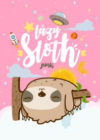 Sloth Lazy Galaxy Pink