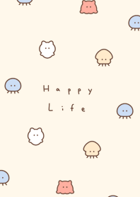 สัตว์ทะเล | beige colorful