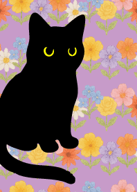 Round Black Cat5light purple