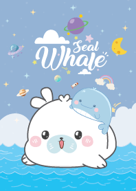 Whale Seal Sea Waves Violet