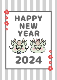 -2024 Happy new year. Dragon. No,123-