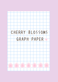 CHERRY BLOSSOMS GRAPH PAPER-LIGHT PURPLE