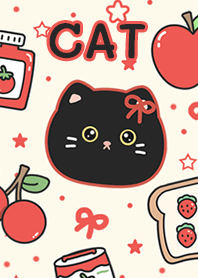 Black Cat On Red!