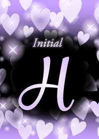 H-Initial-heart- Purple&black