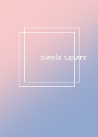 simple square =serenity rosequartz=