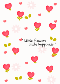 mini red heart flowers 2