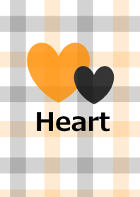 Orange and black and heart