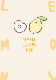 simple lemon fried egg beige.