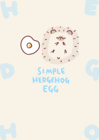 simple hedgehog fried egg beige.