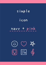 simple icon navy+pink