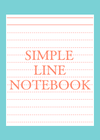SIMPLE ORANGE LINE NOTEBOOK-MINT GREEN