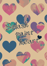 Splash paint heart -Vintage-