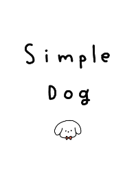 simple white dog