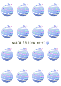 BLUE WATER BALLOON YO-YO-WHITE