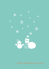 Merry Christmas Snowman ~Green~