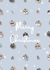 neko christmas2 / light slate blue