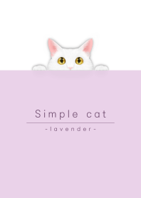 simple white cat/lavender purple.