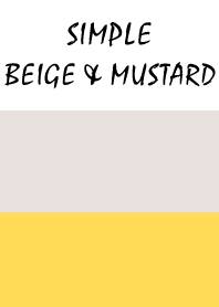 Simple beige & mustard.