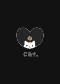 Cat Sunflower - Black