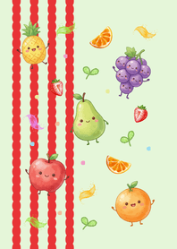 Happy Fruits Green & Red