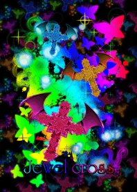 Jewel cross -Rainbow-