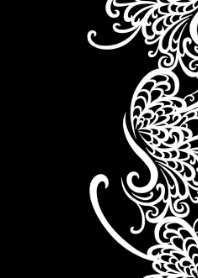 ラインアート1 黒と白