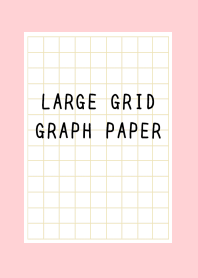 LARGE BEIGE GRID GRAPH PAPER/PINK