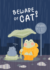 กบในฤดูฝน : ระวังน้องแมว
