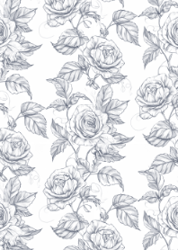 Vintage Monochrome Rose pattern
