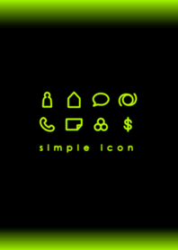 Simple neon icon-lime yellow