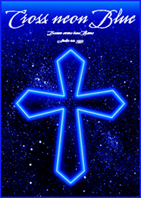 Cross neon blue+space2
