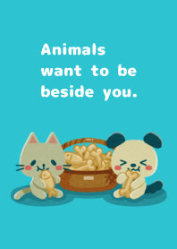 Animals want to be beside you.049-2BlueG