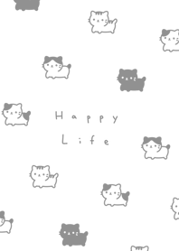 .小貓咪. white gray